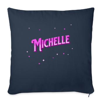 Michelle Namen personalisiert - Sofakissenbezug 45 x 45 cm - Navy - Vorne