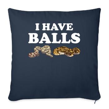 Funny Ball Python Snake - Sofa pillowcase 17,3'' x 17,3'' (45 x 45 cm) - navy - Front