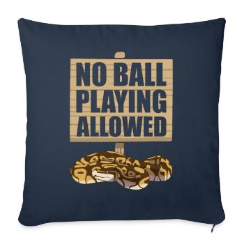 Funny Ball Python Snake - Sofa pillowcase 17,3'' x 17,3'' (45 x 45 cm) - navy - Front