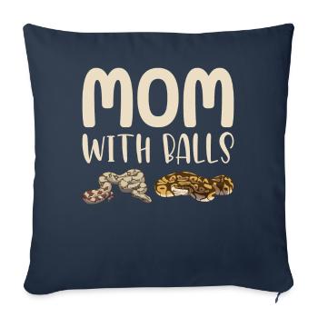 Funny Ball Python Snake - Sofa pillowcase 17,3'' x 17,3'' (45 x 45 cm) - navy - Front