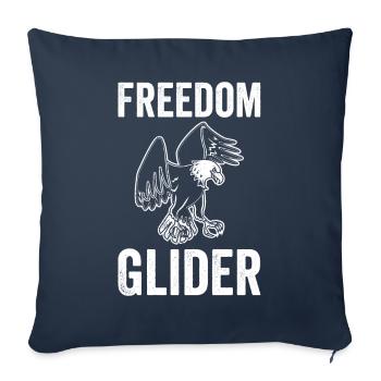 Funny Falcon Freedom Glider - Sofa pillowcase 17,3'' x 17,3'' (45 x 45 cm) - navy - Front