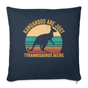 Funny kangaroos are just Tyrannosaurus deer Re - Sofa pillowcase 17,3'' x 17,3'' (45 x 45 cm) - navy - Front