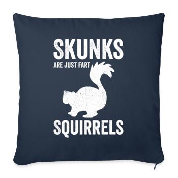 Les mouffettes drôles ne sont que des écureuils pets - Housse de coussin décorative 45 x 45 cm - bleu marine - Devant