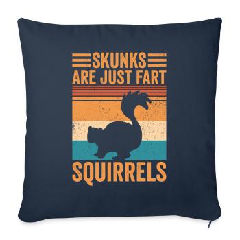 Les mouffettes drôles ne sont que des pets d’écureuil rétro - Housse de coussin décorative 45 x 45 cm - bleu marine - Devant