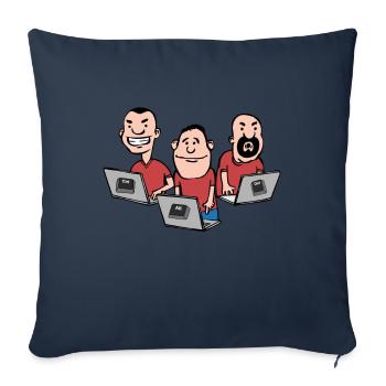 Ctrl alt del hack ordinateur informaticien - Housse de coussin décorative 45 x 45 cm - bleu marine - Devant