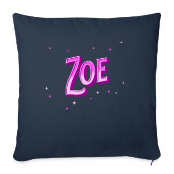 Zoe name personalized - Sofa pillowcase 17,3'' x 17,3'' (45 x 45 cm) - navy - Front