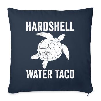 Drôle de taco aquatique à carapace dure de tortue - Housse de coussin décorative 45 x 45 cm - bleu marine - Devant