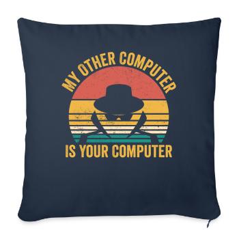 Funny Cybersecurity Computer Security - Sofa pillowcase 17,3'' x 17,3'' (45 x 45 cm) - navy - Front