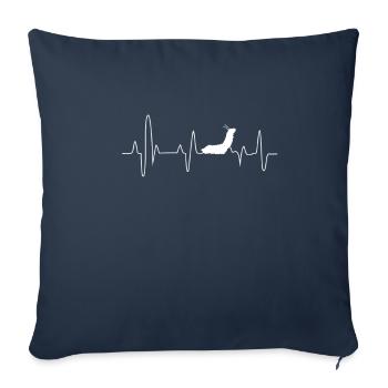 Chenille - Housse de coussin décorative 45 x 45 cm - bleu marine - Devant