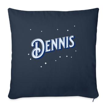 Dennis name personalized - Sofa pillowcase 17,3'' x 17,3'' (45 x 45 cm) - navy - Front