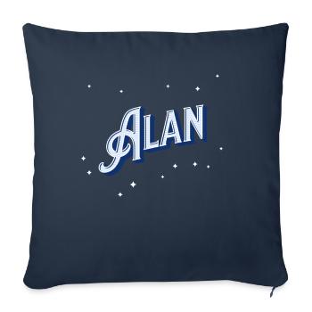 Alan Namen personalisiert - Sofakissenbezug 45 x 45 cm - Navy - Vorne