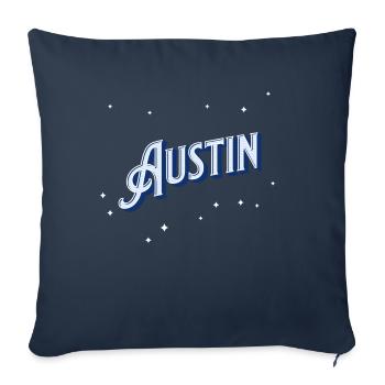 Austin name personalized - Sofa pillowcase 17,3'' x 17,3'' (45 x 45 cm) - navy - Front