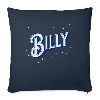 Billy name personalized - Sofa pillowcase 17,3'' x 17,3'' (45 x 45 cm) - navy - Front