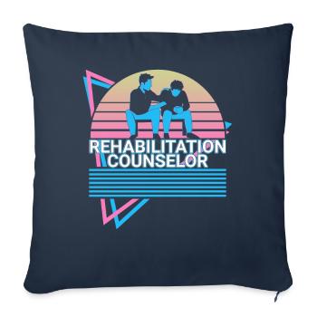 Rehab Consultant Retro - Sofa pillowcase 17,3'' x 17,3'' (45 x 45 cm) - navy - Front