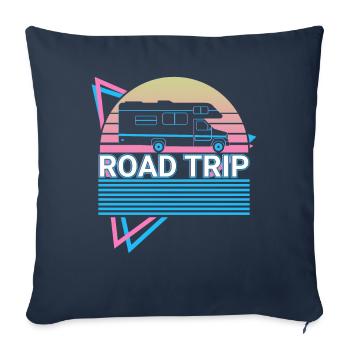 Road Trip Retro - Sofakissenbezug 45 x 45 cm - Navy - Vorne