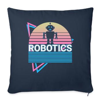 Robotics Robot Retro - Sofa pillowcase 17,3'' x 17,3'' (45 x 45 cm) - navy - Front
