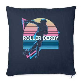 Roller Derby Retro - Sofa pillowcase 17,3'' x 17,3'' (45 x 45 cm) - navy - Front