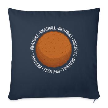 Boulettes de viande Boulettes de viande Cadeau - Housse de coussin décorative 45 x 45 cm - bleu marine - Devant