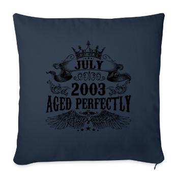 2003 | Juli Aged Perfectly 2003 Geburtstagsgeschenk - Sofakissenbezug 45 x 45 cm - Navy - Vorne