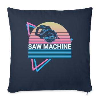 Sawing machine Retro - Sofa pillowcase 17,3'' x 17,3'' (45 x 45 cm) - navy - Front