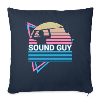 Ingénieur du son Rétro - Housse de coussin décorative 45 x 45 cm - bleu marine - Devant