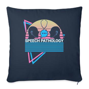 Speech Pathology Speech Pathologist Retro - Sofa pillowcase 17,3'' x 17,3'' (45 x 45 cm) - navy - Front