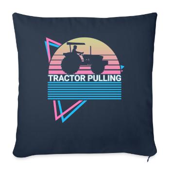 Tractor Pulling Retro - Sofa pillowcase 17,3'' x 17,3'' (45 x 45 cm) - navy - Front