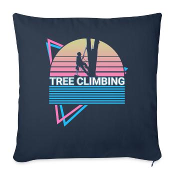 Tree climbing Tree climber retro - Sofa pillowcase 17,3'' x 17,3'' (45 x 45 cm) - navy - Front