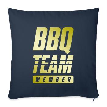 Équipe Bbq - Housse de coussin décorative 45 x 45 cm - bleu marine - Devant