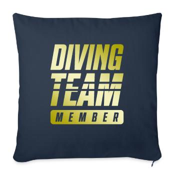 Diving Team - Sofa pillowcase 17,3'' x 17,3'' (45 x 45 cm) - navy - Front