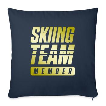 Skiing Team - Sofa pillowcase 17,3'' x 17,3'' (45 x 45 cm) - navy - Front