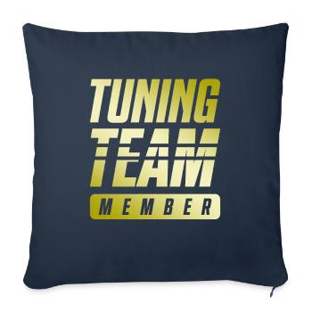 Équipe de tuning - Housse de coussin décorative 45 x 45 cm - bleu marine - Devant