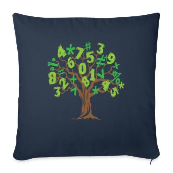 Arbre mathématique Arbre mathématique Mathématiques - Housse de coussin décorative 45 x 45 cm - bleu marine - Devant