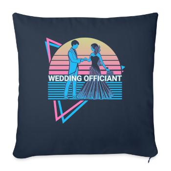Wedding Officer Rétro - Housse de coussin décorative 45 x 45 cm - bleu marine - Devant