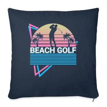 Beach golfers retro - Sofa pillowcase 17,3'' x 17,3'' (45 x 45 cm) - navy - Front