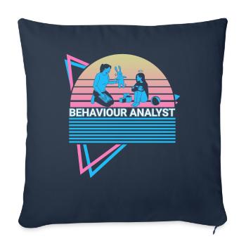 Behavioral Analyst Retro - Sofa pillowcase 17,3'' x 17,3'' (45 x 45 cm) - navy - Front