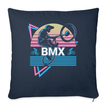 Bmx Biker Biking Retro - Sofa pillowcase 17,3'' x 17,3'' (45 x 45 cm) - navy - Front