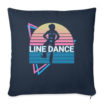 Line Dance Retro - Sofa pillowcase 17,3'' x 17,3'' (45 x 45 cm) - navy - Front