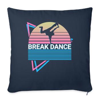 Breakdance Breakdance Retro - Sofa pillowcase 17,3'' x 17,3'' (45 x 45 cm) - navy - Front