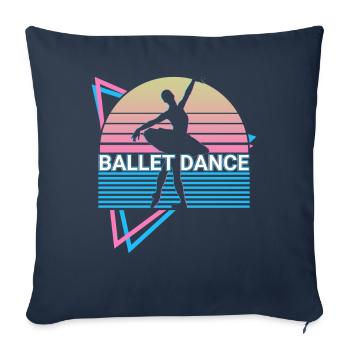 Ballet Dance Ballet Dancing Ballerina Retro - Sofa pillowcase 17,3'' x 17,3'' (45 x 45 cm) - navy - Front