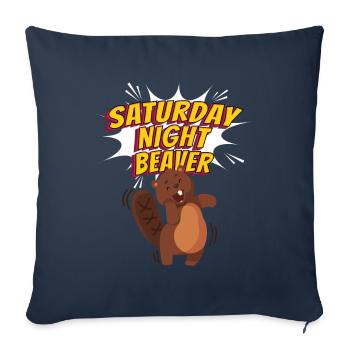 Saturday Night Beaver Biber Tanzen - Sofakissenbezug 45 x 45 cm - Navy - Vorne