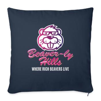 Beaver-ly Hills Biber Beverly Hills - Sofakissenbezug 45 x 45 cm - Navy - Vorne