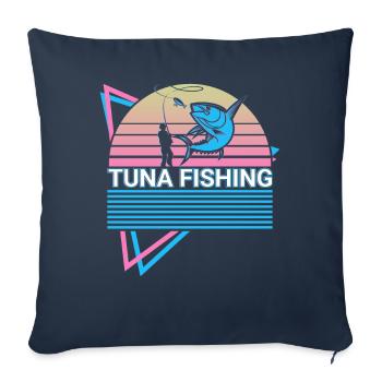 Thunfischfang Fischer Retro - Sofakissenbezug 45 x 45 cm - Navy - Vorne