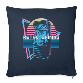 Retro Gaming Gamer - Sofa pillowcase 17,3'' x 17,3'' (45 x 45 cm) - navy - Front