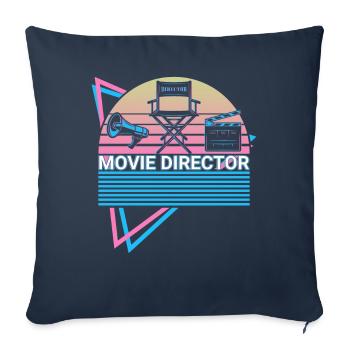 Film Director Film Director Retro - Sofa pillowcase 17,3'' x 17,3'' (45 x 45 cm) - navy - Front