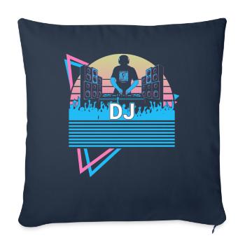 Dj Disc Jockey Retro - Sofa pillowcase 17,3'' x 17,3'' (45 x 45 cm) - navy - Front