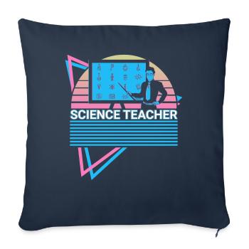 Science Teacher Retro - Sofa pillowcase 17,3'' x 17,3'' (45 x 45 cm) - navy - Front