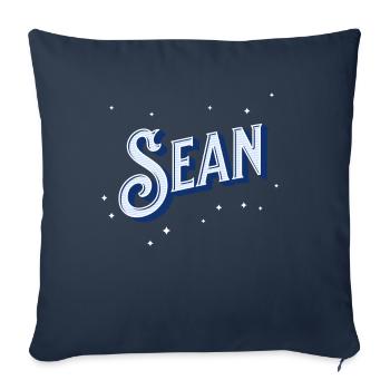 Sean name personalized - Sofa pillowcase 17,3'' x 17,3'' (45 x 45 cm) - navy - Front
