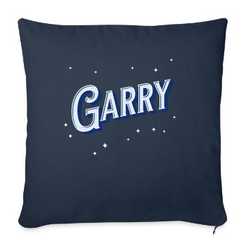 Nom Garry personnalisé - Housse de coussin décorative 45 x 45 cm - bleu marine - Devant
