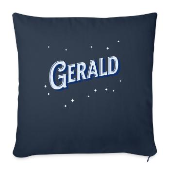 Gerald name personalized - Sofa pillowcase 17,3'' x 17,3'' (45 x 45 cm) - navy - Front